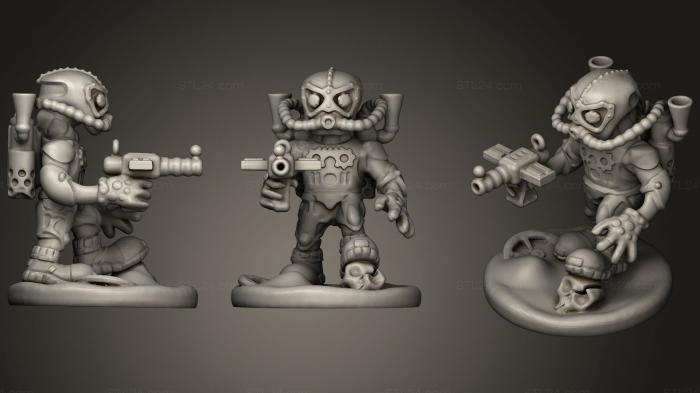 Figurines simple (Steam Punk Warrior, STKPR_1229) 3D models for cnc
